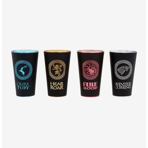 Game Of Thrones Pint Glass Set - Brand New